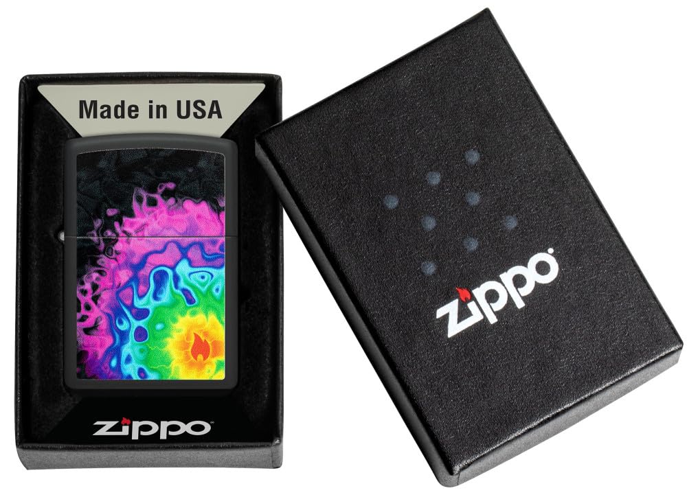 Zippo Gothic Window Design Armor® Black Ice® Pocket Lighter