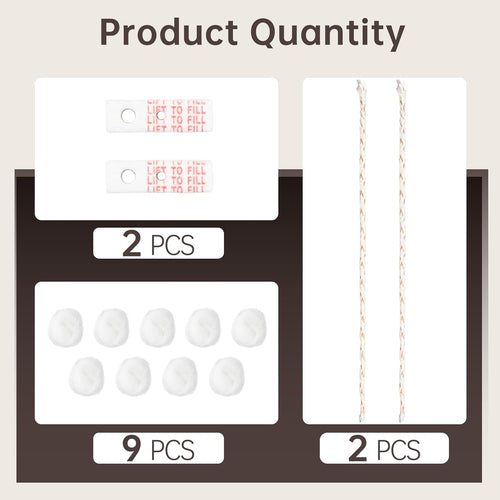 Cotton Compatible with Zippo Lighter,2 Pack,Replacement Parts Comaptible with Zippo Accessories(Cotton,Felt Pad,Wick)
