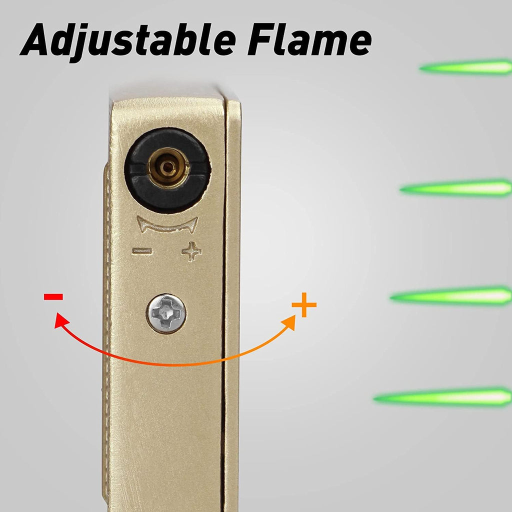 Jet Torch Lighter, 2 Pack, Green+Red Flame Ace Card Lighter, Cool Lighter Windproof Poker Design, Refillable Butane, for Outdoor, Indoor, Camping, BBQ, Candle, Birthday, Gift (Without Gas)
