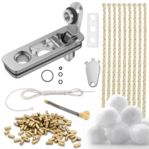 2 Set Lighter Gasket Seal Metal Lighter Repair Insert Accessories Kit 1Ppcs Cotton Felt Pad with 3Pcs Rubber Seals for Lighter Bottom Seal(Sliver+Glod)