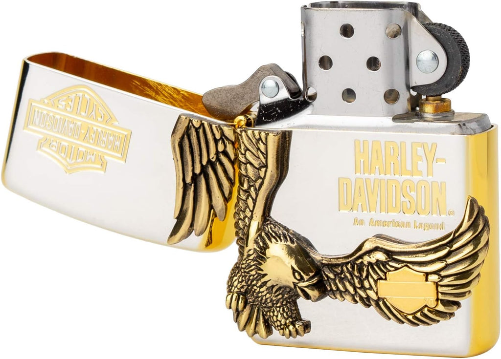 Zippo HDP-17 Harley Davidson Lighter Japan Limited Edition Silver x Gold